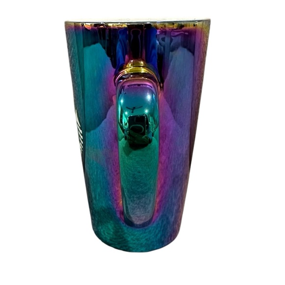 Starbucks Coffee Mug 16 Ounce Rainbow Holographic Iridescent 2022 Holiday Mug. - Picture 2 of 8